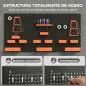 Organizador de Herramientas de Pared de 33 Piezas 120x60 cm con Ganchos Contenedores y Estantes Negro y Naranja