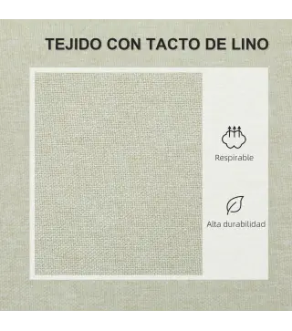 Sofá de 2 Plazas Tapizado en Lino Sintético con Espacio de Almacenaje 2 Almohadas y Patas de Madera 135x71x84 cm Beige