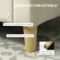 Sofá de 2 Plazas Tapizado en Lino Sintético con Espacio de Almacenaje 2 Almohadas y Patas de Madera 135x71x84 cm Beige