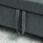 Sofá de 2 Plazas Tapizado en Lino Sintético con Espacio de Almacenaje 2 Almohadas y Patas de Madera 135x71x84 cm Gris