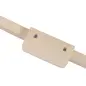 Caballo de Juguete para Niños de +3 Años con Asas Marco de Metal y Base de Madera Carga 40 kg 74x33x62 cm Marrón