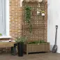 Jardinera con Celosía de Madera para Enredaderas Cultivo de Plantas para Patio Terraza 90x45x183 cm Marrón