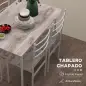Conjunto de Comedor 5 Piezas Juego de 1 Mesa y 4 Sillas con Pies Acero para Cocina 110x70x75 cm Madera Natural y Blanco Conjunto de Comedor 5 Piezas Juego de 1 Mesa y 4 Sillas con Pies Acero para Cocina 110x70x75 cm Madera Natural y Blanco