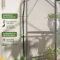 Invernadero de Jardín con 3 Estantes 1 Puerta con Cremallera para Cultivo de Plantas 59x39x127 cm Transparente