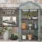 Invernadero de Jardín con 3 Estantes 1 Puerta con Cremallera para Cultivo de Plantas 59x39x127 cm Transparente