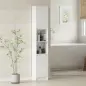 Columna de Baño Estrecha con 2 Puertas y 2 Estantes Abiertos para Espacios Pequeños 30x24x170 cm Blanco Columna de Baño Estrecha con 2 Puertas y 2 Estantes Abiertos para Espacios Pequeños 30x24x170 cm Blanco
