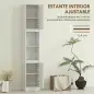 Columna de Baño Estrecha con 2 Puertas y 2 Estantes Abiertos para Espacios Pequeños 30x24x170 cm Blanco Columna de Baño Estrecha con 2 Puertas y 2 Estantes Abiertos para Espacios Pequeños 30x24x170 cm Blanco