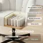 Sillón de Salón Giratorio Butaca de Salón Tapizada Terciopelo con Respaldo en Forma de Concha Cojín con Resortes Crema Sillón de Salón Giratorio Butaca de Salón Tapizada Terciopelo con Respaldo en Forma de Concha Cojín con Resortes Crema
