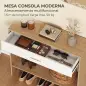 Recibidor de Entrada con Espejo Cajón y Estante Mueble de Recibidor para Pasillo 91,5x27,9x85,5 cm Roble