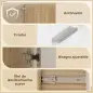Alacena de Cocina Alta con 6 Puertas y Gran Cajón Estantes Encimera Amplia para Microondas 120x40x175 cm Blanco