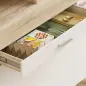 Alacena de Cocina Alta con 6 Puertas y Gran Cajón Estantes Encimera Amplia para Microondas 120x40x175 cm Blanco