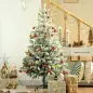 Árbol de Navidad Nevado Artificial 150 cm con 521 Ramas PVC y PE Base Plegable y Soporte de Metal Verde y Blanco Árbol de Navidad Nevado Artificial 150 cm con 521 Ramas PVC y PE Base Plegable y Soporte de Metal Verde y Blanco