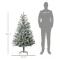 Árbol de Navidad Nevado Artificial 150 cm con 521 Ramas PVC y PE Base Plegable y Soporte de Metal Verde y Blanco Árbol de Navidad Nevado Artificial 150 cm con 521 Ramas PVC y PE Base Plegable y Soporte de Metal Verde y Blanco