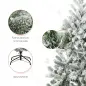 Árbol de Navidad Nevado Artificial 150 cm con 521 Ramas PVC y PE Base Plegable y Soporte de Metal Verde y Blanco Árbol de Navidad Nevado Artificial 150 cm con 521 Ramas PVC y PE Base Plegable y Soporte de Metal Verde y Blanco