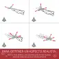 Árbol de Navidad Nevado Artificial 150 cm con 521 Ramas PVC y PE Base Plegable y Soporte de Metal Verde y Blanco Árbol de Navidad Nevado Artificial 150 cm con 521 Ramas PVC y PE Base Plegable y Soporte de Metal Verde y Blanco