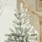 Árbol de Navidad Nevado Artificial 150 cm con 521 Ramas PVC y PE Base Plegable y Soporte de Metal Verde y Blanco Árbol de Navidad Nevado Artificial 150 cm con 521 Ramas PVC y PE Base Plegable y Soporte de Metal Verde y Blanco