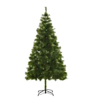Árbol de Navidad 210cm, Artificial Árbol de Pino, Decoración Navideña, con Soporte Metálico, 505 Ramas con Puntas Acentuadas en