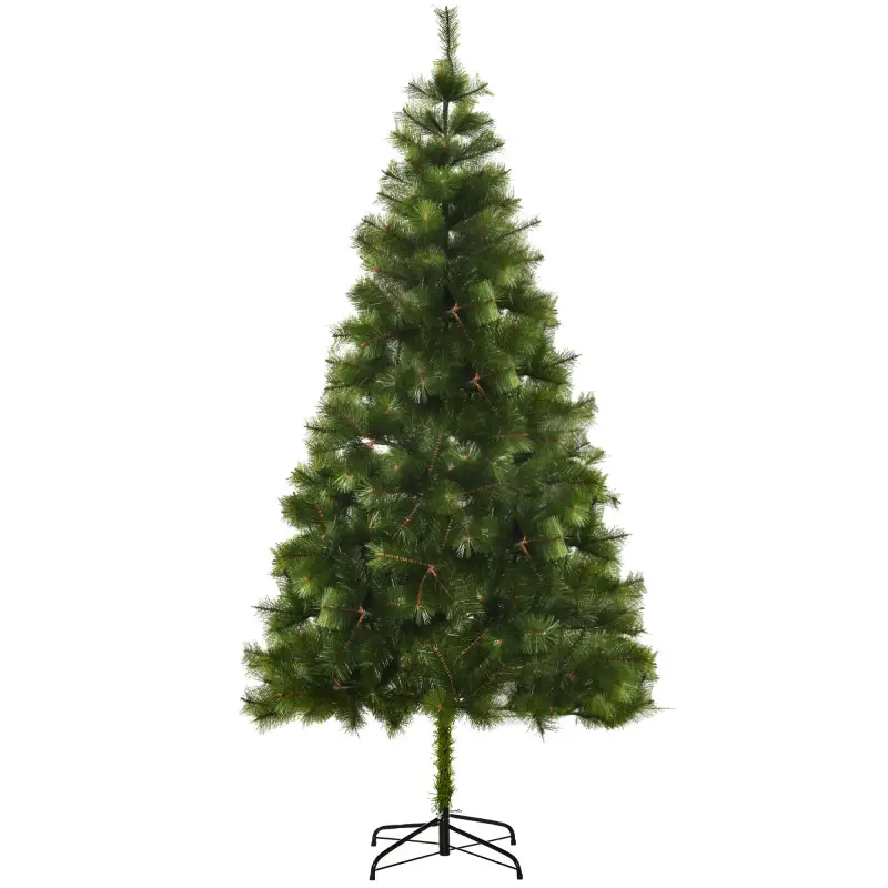 Árbol de Navidad 210cm, Artificial Árbol de Pino, Decoración Navideña, con Soporte Metálico, 505 Ramas con Puntas Acentuadas en Árbol de Navidad 210cm, Artificial Árbol de Pino, Decoración Navideña, con Soporte Metálico, 505 Ramas con Puntas Acentuadas en