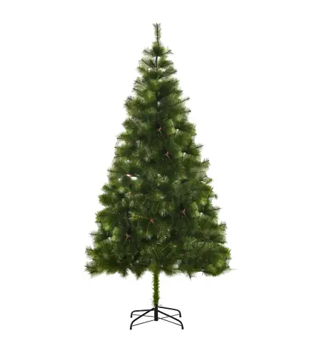 Árbol de Navidad 210cm, Artificial Árbol de Pino, Decoración Navideña, con Soporte Metálico, 505 Ramas con Puntas Acentuadas en