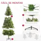 Árbol de Navidad 210cm, Artificial Árbol de Pino, Decoración Navideña, con Soporte Metálico, 505 Ramas con Puntas Acentuadas en Árbol de Navidad 210cm, Artificial Árbol de Pino, Decoración Navideña, con Soporte Metálico, 505 Ramas con Puntas Acentuadas en