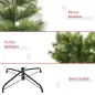 Árbol de Navidad 210cm, Artificial Árbol de Pino, Decoración Navideña, con Soporte Metálico, 505 Ramas con Puntas Acentuadas en Árbol de Navidad 210cm, Artificial Árbol de Pino, Decoración Navideña, con Soporte Metálico, 505 Ramas con Puntas Acentuadas en