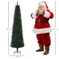 Árbol de Navidad Artificial Altura 180 cm con 380 Ramas Decoración Navideña para Interiores Ø56x180 cm Verde