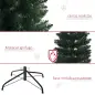 Árbol de Navidad Artificial Altura 180 cm con 380 Ramas Decoración Navideña para Interiores Ø56x180 cm Verde