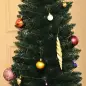 Árbol de Navidad Artificial Altura 180 cm con 380 Ramas Decoración Navideña para Interiores Ø56x180 cm Verde