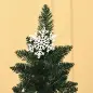 Árbol de Navidad Artificial Altura 180 cm con 380 Ramas Decoración Navideña para Interiores Ø56x180 cm Verde