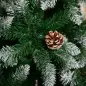 Árbol de Navidad Artificial Ø105x210 cm con 1440 Puntas de PVC y 72 Piñas con Ramas Apertura Automática Base Plegable y Soporte