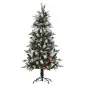 Árbol de Navidad Artificial 150 cm con 440 Ramas 39 Piñas y 39 Bayas Decoración Navideña para Interiores Verde Árbol de Navidad Artificial 150 cm con 440 Ramas 39 Piñas y 39 Bayas Decoración Navideña para Interiores Verde
