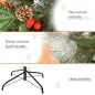 Árbol de Navidad Artificial 150 cm con 440 Ramas 39 Piñas y 39 Bayas Decoración Navideña para Interiores Verde Árbol de Navidad Artificial 150 cm con 440 Ramas 39 Piñas y 39 Bayas Decoración Navideña para Interiores Verde