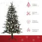 Árbol de Navidad Artificial 150 cm con 440 Ramas 39 Piñas y 39 Bayas Decoración Navideña para Interiores Verde Árbol de Navidad Artificial 150 cm con 440 Ramas 39 Piñas y 39 Bayas Decoración Navideña para Interiores Verde