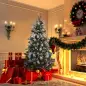Árbol de Navidad Artificial 150 cm con 440 Ramas 39 Piñas y 39 Bayas Decoración Navideña para Interiores Verde Árbol de Navidad Artificial 150 cm con 440 Ramas 39 Piñas y 39 Bayas Decoración Navideña para Interiores Verde