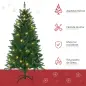 Árbol de Navidad Artificial con Luces Preinstaladas de 150 cm y 502 Ramas Decoración Navideña para Interior Verde