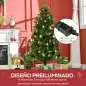 Árbol de Navidad Artificial con Luces Preinstaladas de 150 cm y 502 Ramas Decoración Navideña para Interior Verde