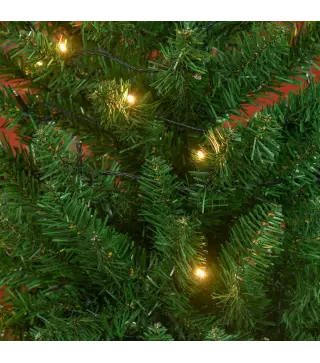 Árbol de Navidad Artificial con Luces Preinstaladas de 150 cm y 502 Ramas Decoración Navideña para Interior Verde