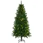 Árbol de Navidad Artificial con Luces Preinstaladas de 180 cm y 714 Ramas Decoración Navideña para Interior Verde