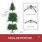 Árbol de Navidad Artificial con Luces Preinstaladas de 180 cm y 714 Ramas Decoración Navideña para Interior Verde