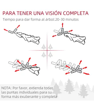 Árbol de Navidad Artificial de 1,5m 472 Ramas con 100 Luces LED y 80 Decoraciones Incluidas Ø91x150 cm Verde