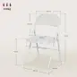 Juego de 4 Sillas Plegables Acolchadas con Respaldo y Estructura de Acero para Salón Comedor Cocina 45x46x78 cm Blanco