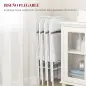 Juego de 4 Sillas Plegables Acolchadas con Respaldo y Estructura de Acero para Salón Comedor Cocina 45x46x78 cm Blanco