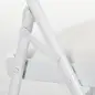 Juego de 4 Sillas Plegables Acolchadas con Respaldo y Estructura de Acero para Salón Comedor Cocina 45x46x78 cm Blanco