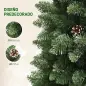 Árbol de Navidad Artificial 150 cm con 395 Ramas 30 Piñas y Soporte de Metal Árbol Navideño para Salón Interior Verde Árbol de Navidad Artificial 150 cm con 395 Ramas 30 Piñas y Soporte de Metal Árbol Navideño para Salón Interior Verde