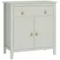 Aparador con Cajón Armario de 2 Niveles y Estante Ajustable Base Elevada y Amplia Superficie 80x40x90cm Verde Claro
