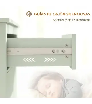 Aparador con Cajón Armario de 2 Niveles y Estante Ajustable Base Elevada y Amplia Superficie 80x40x90cm Verde Claro