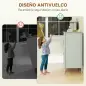 Aparador con Cajón Armario de 2 Niveles y Estante Ajustable Base Elevada y Amplia Superficie 80x40x90cm Verde Claro