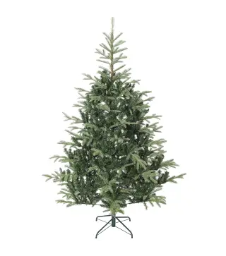 Árbol de Navidad Artificial 210 cm con 1123 Ramas y Soporte Metálico Plegable Fácil Montaje para Salón Interior Verde