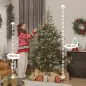 Árbol de Navidad Artificial 210 cm con 1123 Ramas y Soporte Metálico Plegable Fácil Montaje para Salón Interior Verde