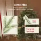 Árbol de Navidad Artificial 210 cm con 1123 Ramas y Soporte Metálico Plegable Fácil Montaje para Salón Interior Verde